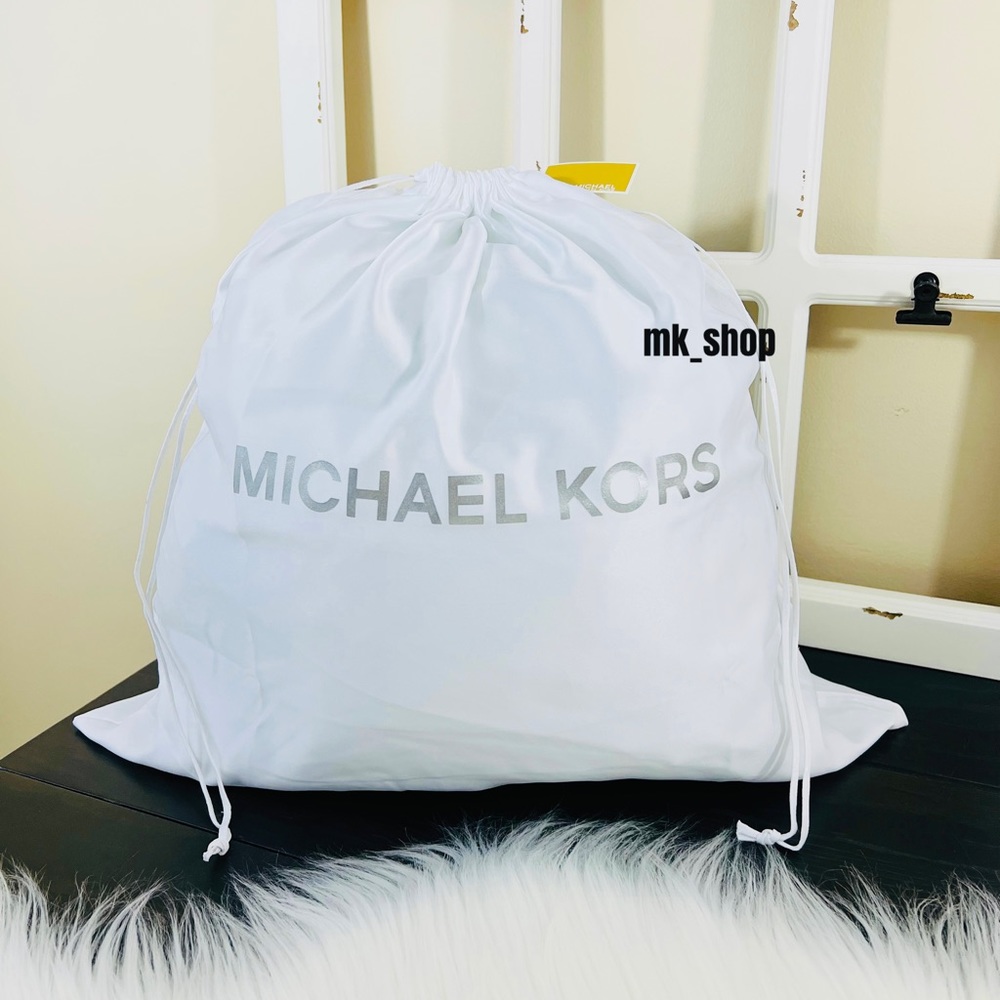 Michael Kors Large Dust Bag Travel Cover White Satin Drawstring Storage Bag